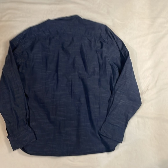 ♠️ 3/20 Lucky Brand Mens Blue Button Up Long Sleeve Pockets XXL Fits like an XL - Picture 6 of 6